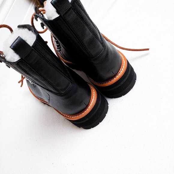 x SOLD x MARC FISHER | Izzie Boot Shearling Leather Black 7 M NWOT - Picture 15 of 16